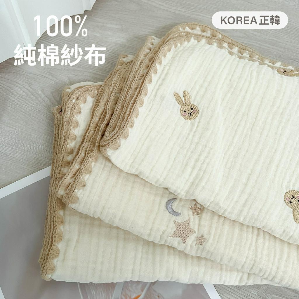 Mamamia孕婦裝 蓬鬆紗布棉透氣蓋毯 正韓製 嬰兒被 蓋毯 空調毯 包巾 冷氣毯 嬰兒毯 [F539]