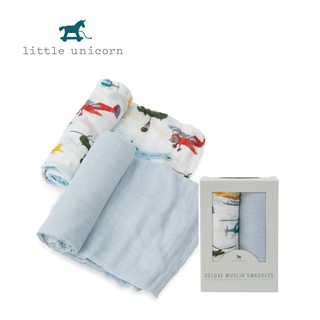 美國Little Unicorn 竹纖維紗布巾兩入組 包巾 飛機總動員