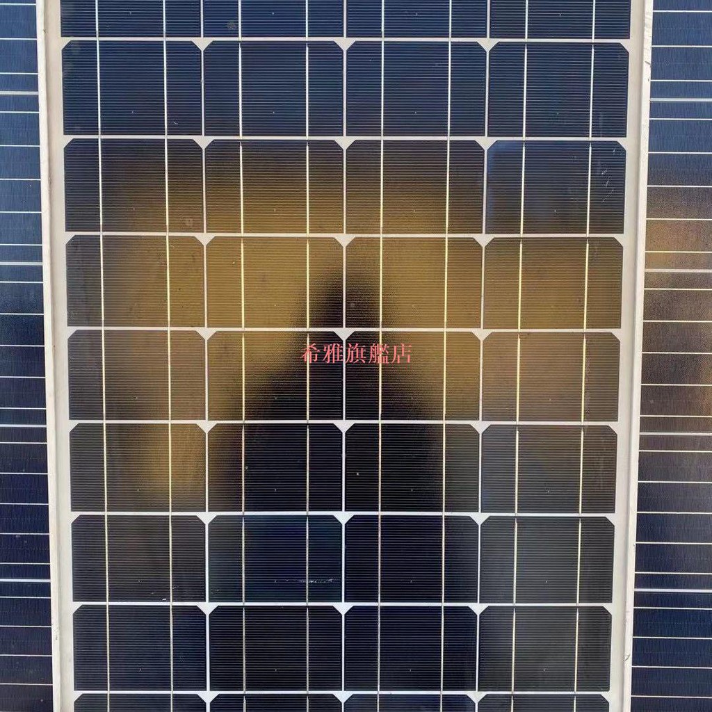☀️Xmi9☀️現貨免運☀️二手單晶100w太陽能電池板家用12v電瓶充電板養蜂照明光伏發電板110v