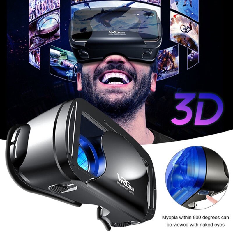 5 〜 7 英寸 120 廣角 VRG Pro 3D VR 眼鏡虛擬現實滿版可視 VR 眼鏡盒
