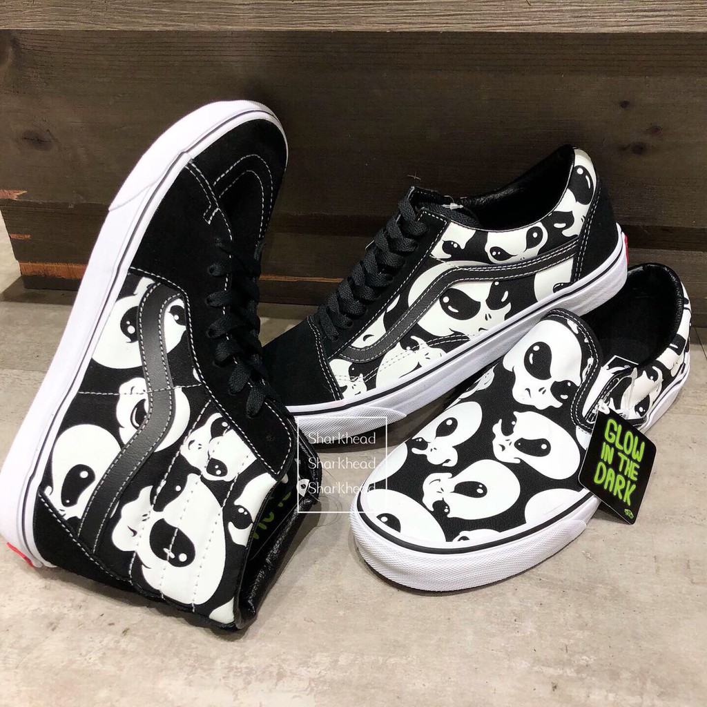 Sharkhead 現貨vans Glow In The Dark 懶人鞋old Skool Et 外星人夜光 蝦皮購物