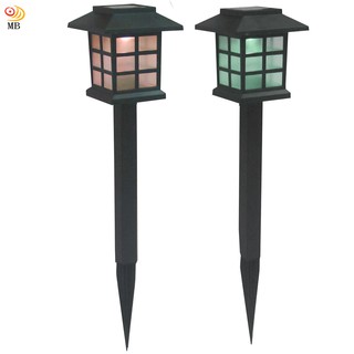 含稅特價超值2入日式七彩光太陽能自動光控LED庭園燈草坪燈插地燈 (JP5025C2)