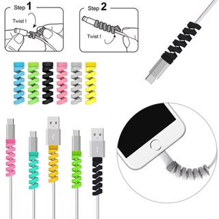 1pcs 電纜保護器矽膠梭芯繞線器電線收納盒蓋 USB 充電器電纜線顏色隨機