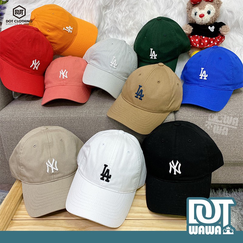 DOT 蛙蛙 韓國 MLB 小NY LA 刺繡 紐約 洋基 老帽 硬版 電繡 小LOGO 寶藍 卡其 黑白 酒紅 橘 黃