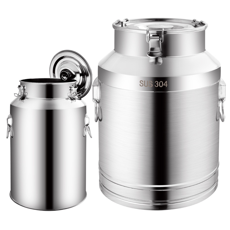 最新上架-304不銹鋼酒桶油桶加厚密封桶牛奶運輸桶茶葉罐花生油食用儲油桶