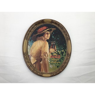 《美國村古董店》1976年美國製限量加拿大版正版可口可樂收藏 Coca Cola 古董鐵盤 美式復古工業風餐廳開店擺飾