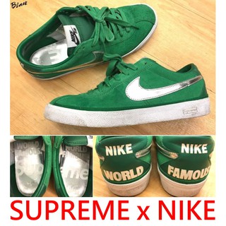 BLACK美中古SUPREME x NIKE SB bruin WORLD FAMOUS綠色滑板鞋
