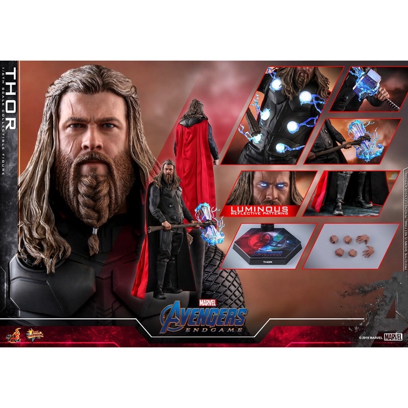 （全新現貨）Hot Toys MMS557《復仇者聯盟：終局之戰》索爾 Thor 1/6 比例人偶