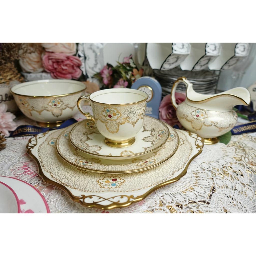 【Sunshine Antiques】Tuscan - 大千世界 英國骨瓷 下午茶 杯組 茶杯 糖碗 牛奶壺 蛋糕盤