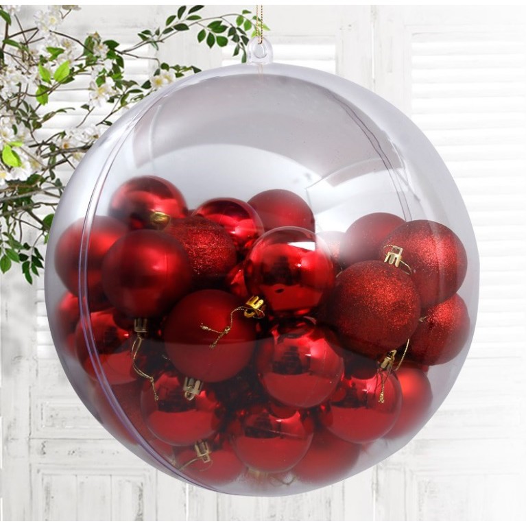 現貨 壓克力球 30cm 空心圓球高透明聖誕球塑料PS環保 永生花球 結婚用品 婚禮佈置 乾燥花 浪漫透明球