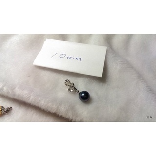 6051南洋珍珠貝珠貝寶珠貝珍珠項鍊珠寶設計花魂款10mm孔雀黑色