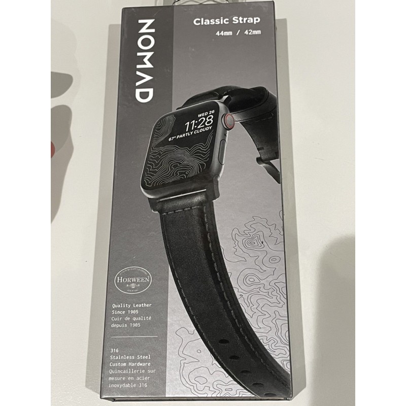 NOMAD皮革 黑色Apple Watch錶帶42/44