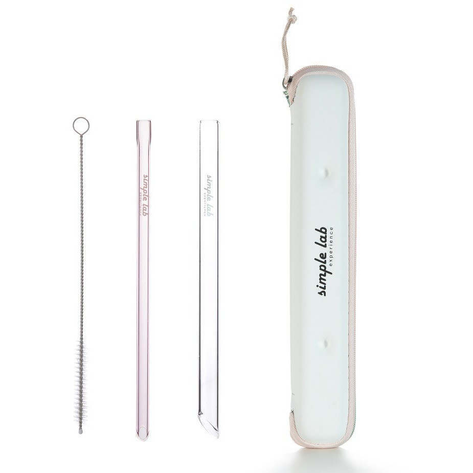 Simple Lab 旅行吸管組 共3色 直吸管 粗吸管 清潔刷 收納盒 屋外生活 交換禮物 蝦皮購物