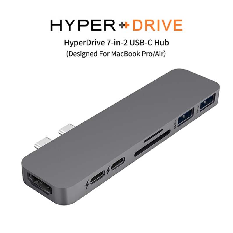 HyperDrive 7-in-2 USB-C Hub - 太空灰