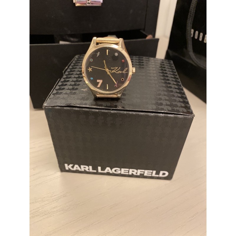 Karl Lagerfeld 小香風 珍珠手錶