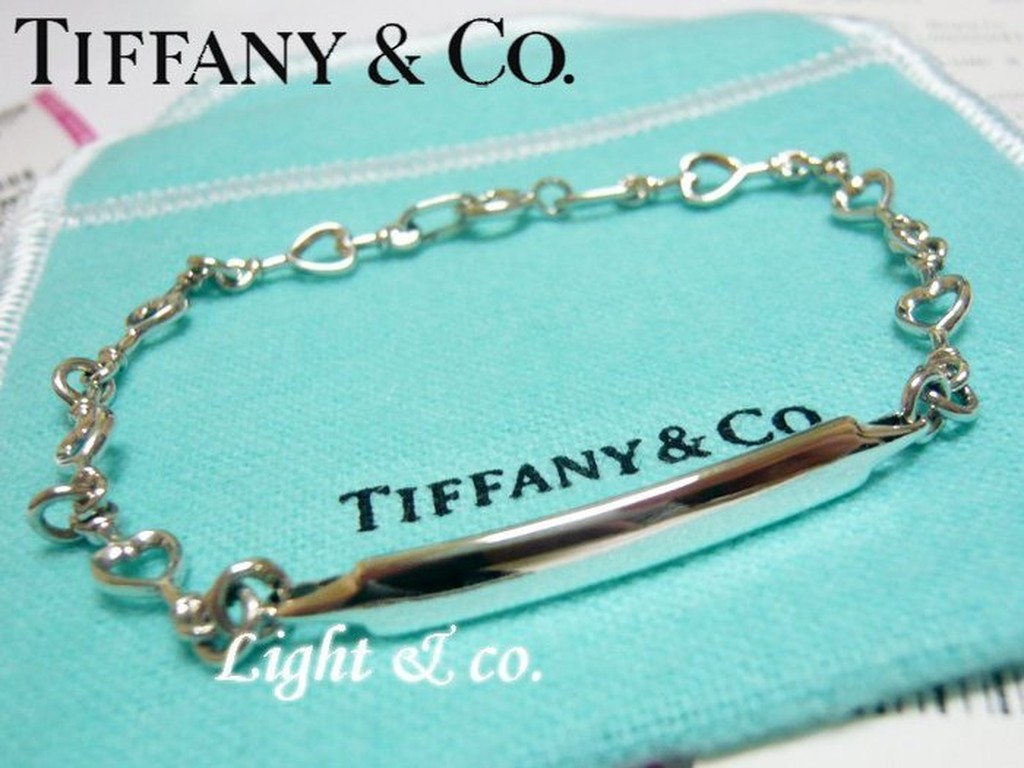 【Light &amp; co.】專櫃真品 TIFFANY 925 純銀 ID 威尼斯 Link 手鍊 稀少款 心型 愛心