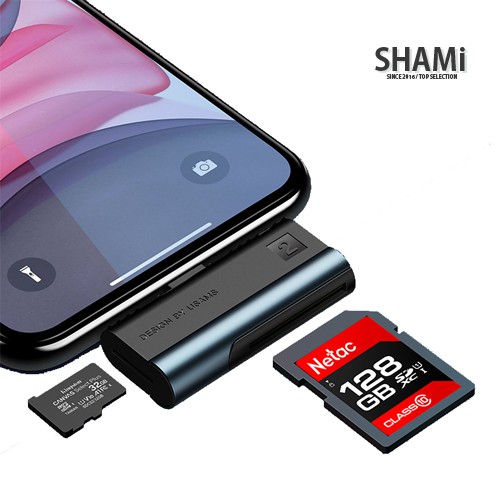 Iphone容量擴充 Iphone外接式sd Tf記憶卡讀卡機擴充插槽檔案傳輸 Sd886 蝦皮購物
