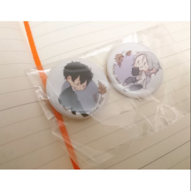 Psycho Pass 心靈判官 同人周邊 槙島聖護 狡嚙慎也小胸章 蝦皮購物