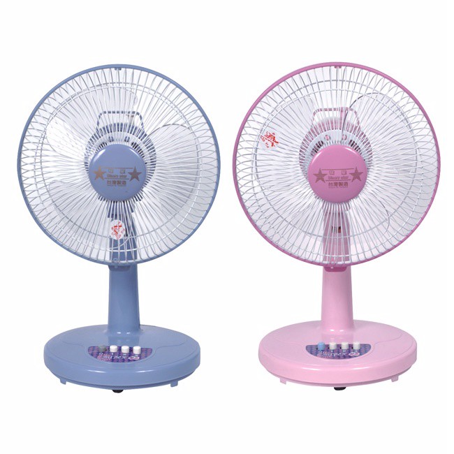 【輸碼9折、台灣製】雙星 10吋桌扇 電扇 電風扇 可愛 粉紅色 水藍色 超取限一台 TS-1030