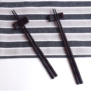 橄欖老木Olive old wood▲ 23CM手工切片家用筷 日式半身龜甲木質筷子黑色木筷【HO228】