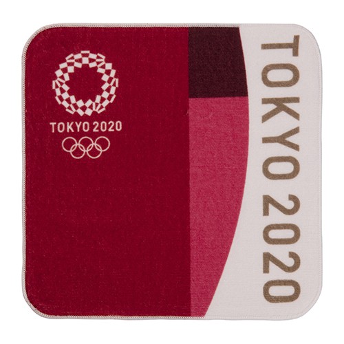 東京奧運 純棉手帕 小方巾 紅色款 東京奧運 東奧 TOKYO 2020 官方限定商品 紀念品 現貨限量商品