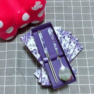 紫花開運隨行環保餐具組 攜帶型隨身筷組