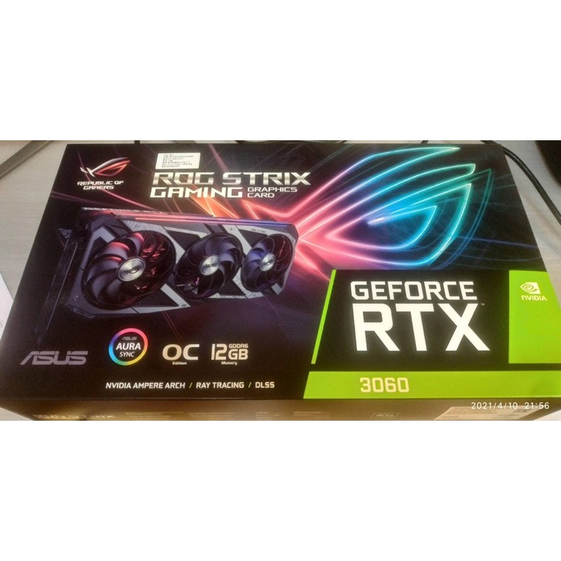 全新現貨ASUS華碩 ROG Strix GeForce RTX 3060 OC 超頻版 12GB GDDR6 顯示卡
