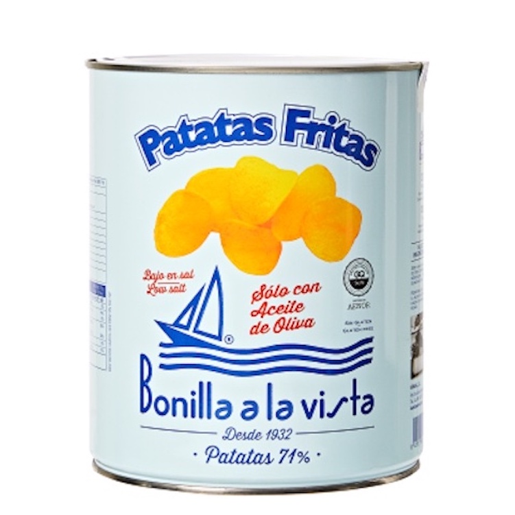 西班牙品牌【油漆桶洋芋片Bonilla a la Vista】低油 低鹽 275g 現貨