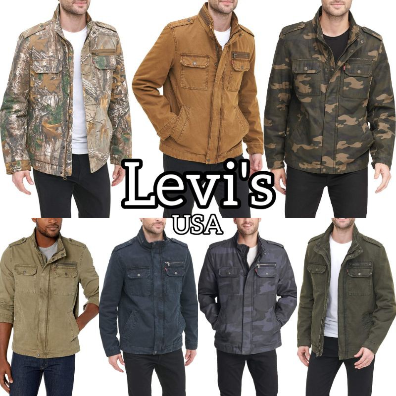 美國代購 Levi's 李維斯 男士立領多口袋工裝保暖夾克休閒外套 秋冬必備 內鋪棉保暖 多色可選 夾克 經典款式