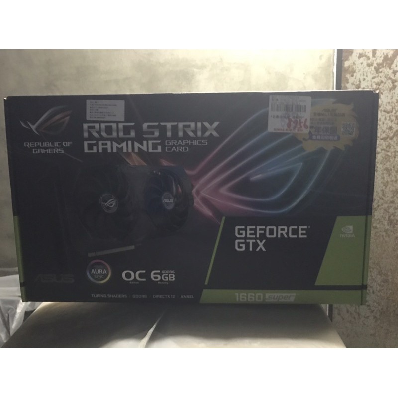 華碩 ROG Strix GeForce GTX 1660 SUPER O6G GAMING 顯示卡 單售