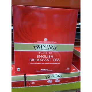 COSTCO代購 TWININGS 英國唐寧英倫早餐茶 100入茶包/盒