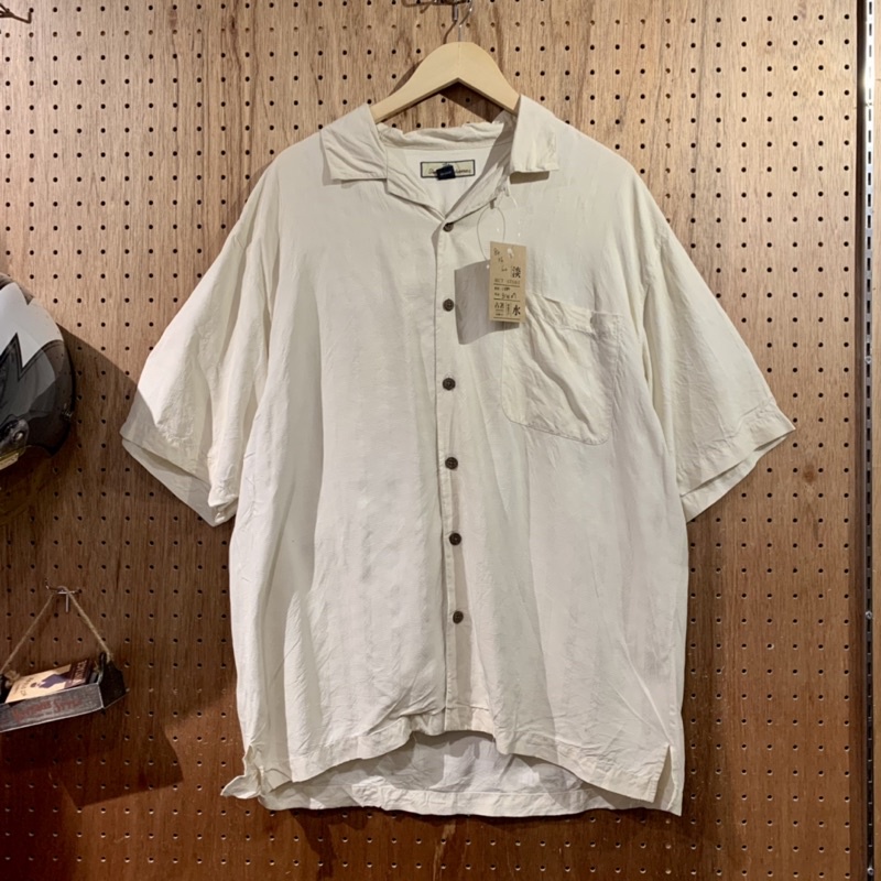 △ᴍᴄᴛ△  BW07 米白色Tommy Bahama 背圖雞尾酒刺繡短袖襯衫