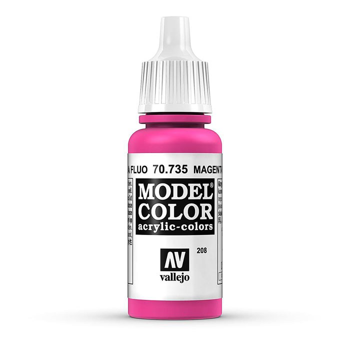 Acrylicos Vallejo 模型色彩 Model Color 208 70735 螢光亮紅 萬年東海