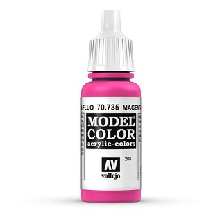 Acrylicos Vallejo 模型色彩 Model Color 208 70735 螢光亮紅 萬年東海