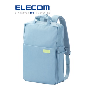 elecom 帆布多功能3way薄型後揹包of04 馬卡龍限定色款 粉藍