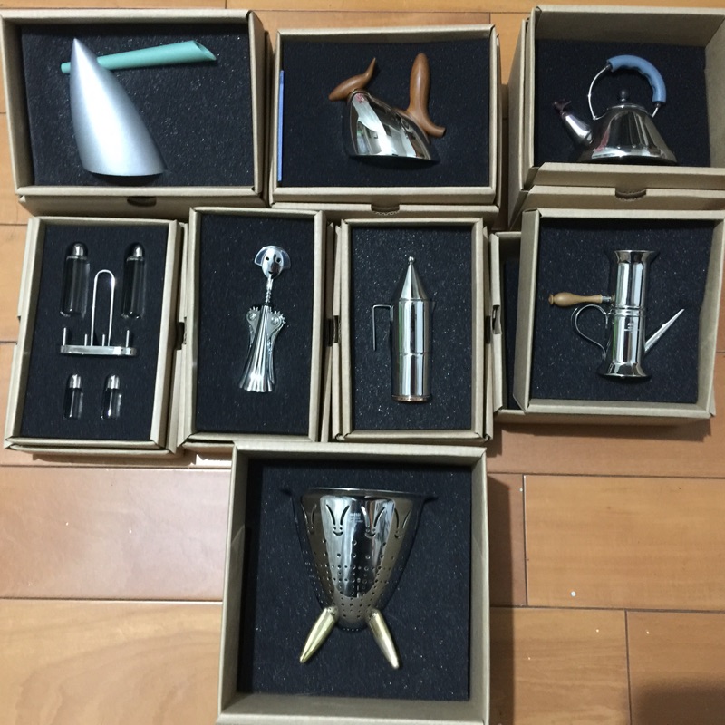 Alessi 迷你版8件合售 Alessi miniature 經典收藏組合 家居設計品公仔擺飾 建築設計擺設