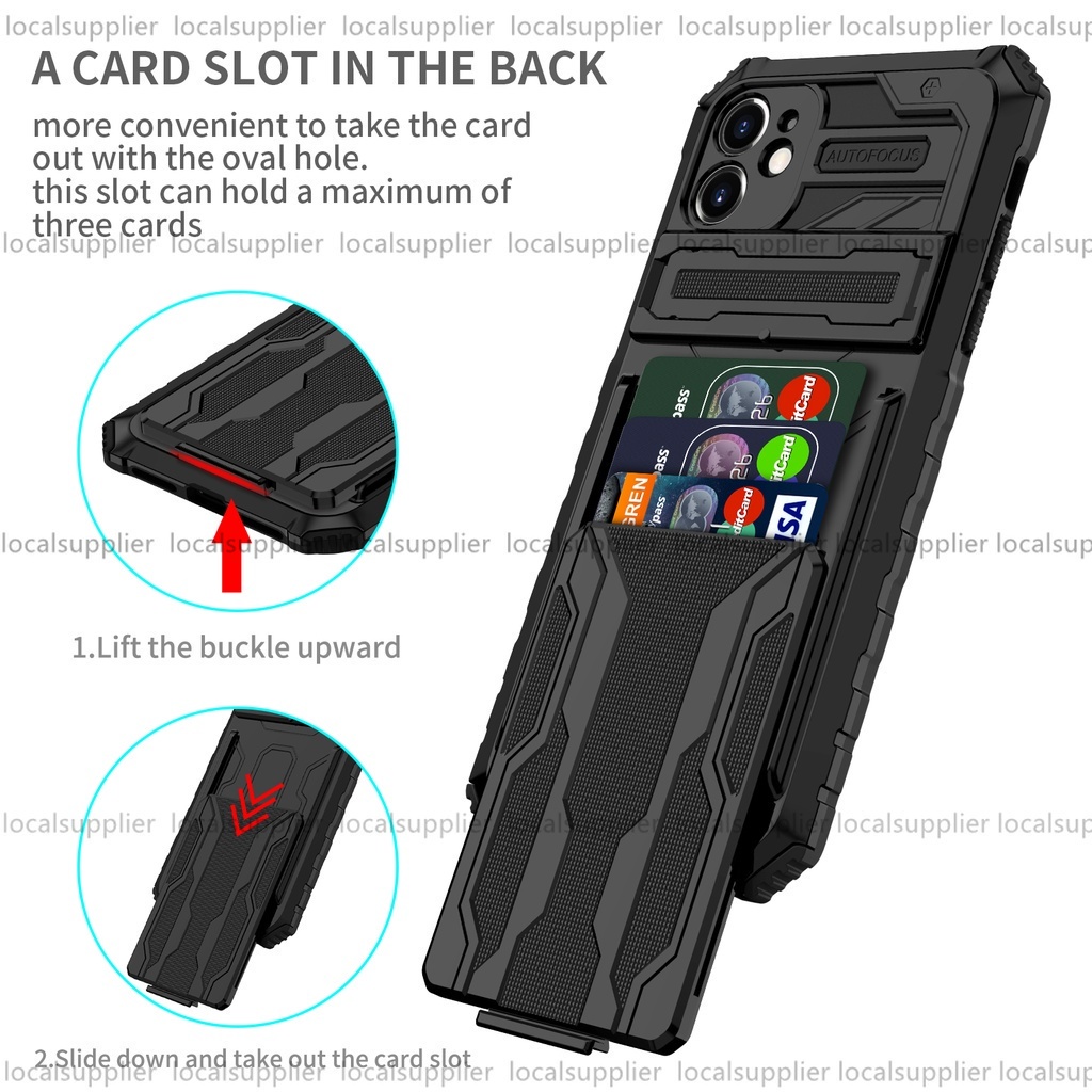 隱形支架卡包殼 適用iPhone11 11Pro max  Xs max  XR 7PLUS 8PLUS全包防摔保護殼