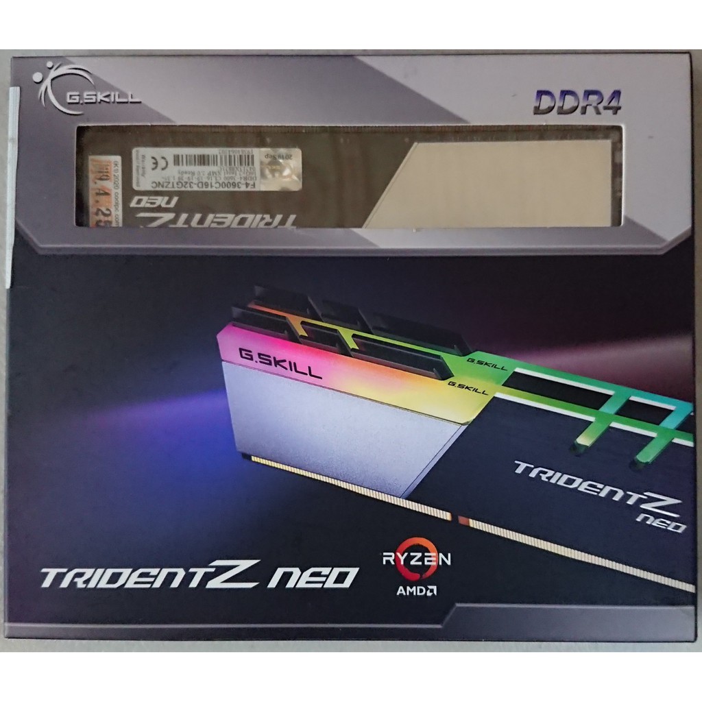 二手 G.SKILL Trident Z Neo 焰光戟 DDR4-3600 16GBx2