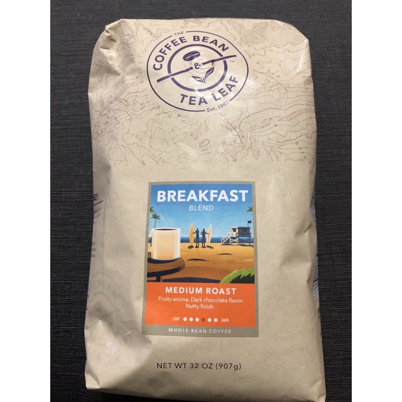 ［Costco代購］來自美國🇺🇸加州coffee bean tea leaf 早餐咖啡豆現貨1包！到期日2022年