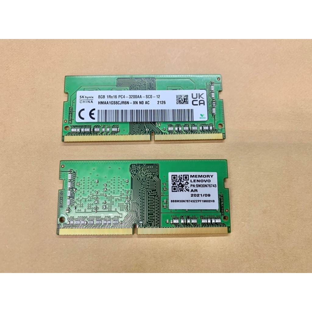 SKHynix DDR4 3200 8G*2 筆電記憶體 拆機記憶體 二手記憶體