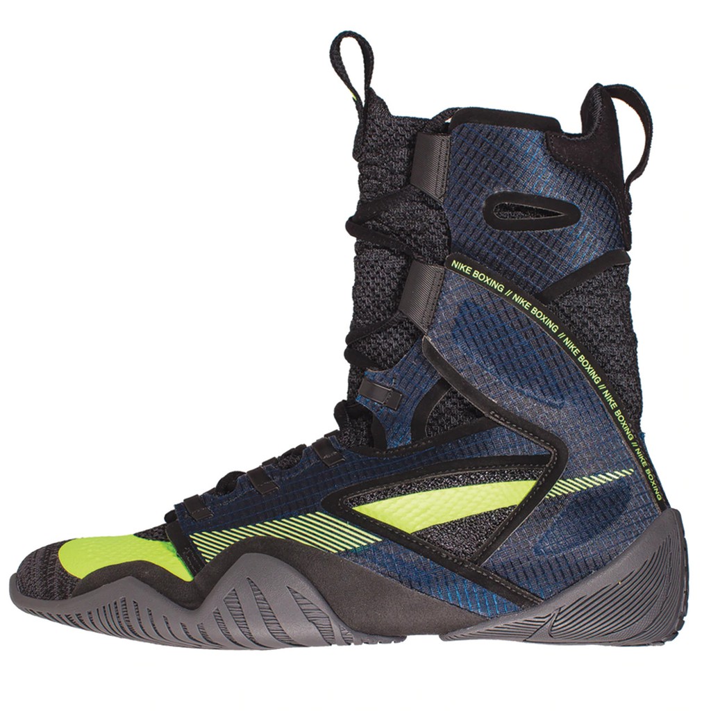 【TMMA】NIKE HYPERKO 2.0 高筒拳擊鞋 - 藍灰底螢光黃勾 - CI2953-004