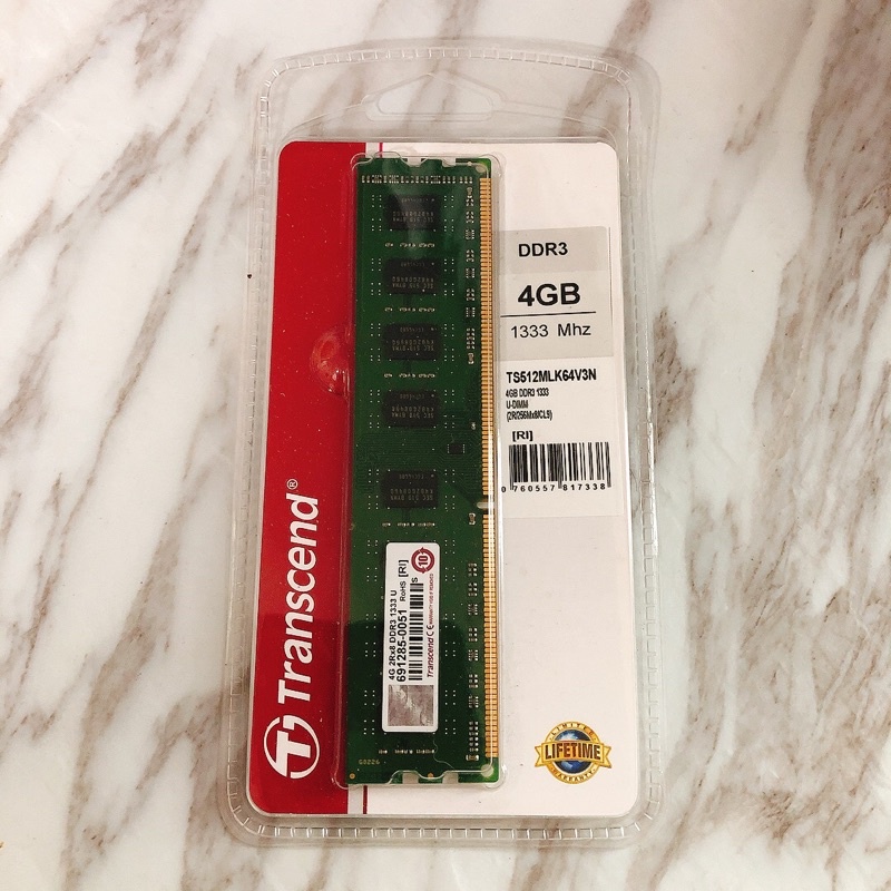 【全新未拆】Transcend創見 4GB DDR3 1333(256Mx8) TS512MLK64V3N