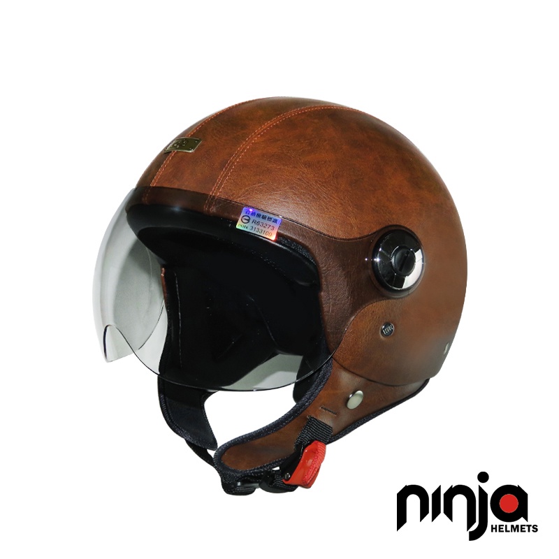 【ninja華泰安全帽】皮革飛行帽/808L