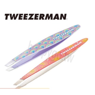 德國雙人Tweezerman微之魅 7cm 專業斜口眉夾鑷 眉毛夾 夾眉毛 彩虹紫、檸檬粉二色任選