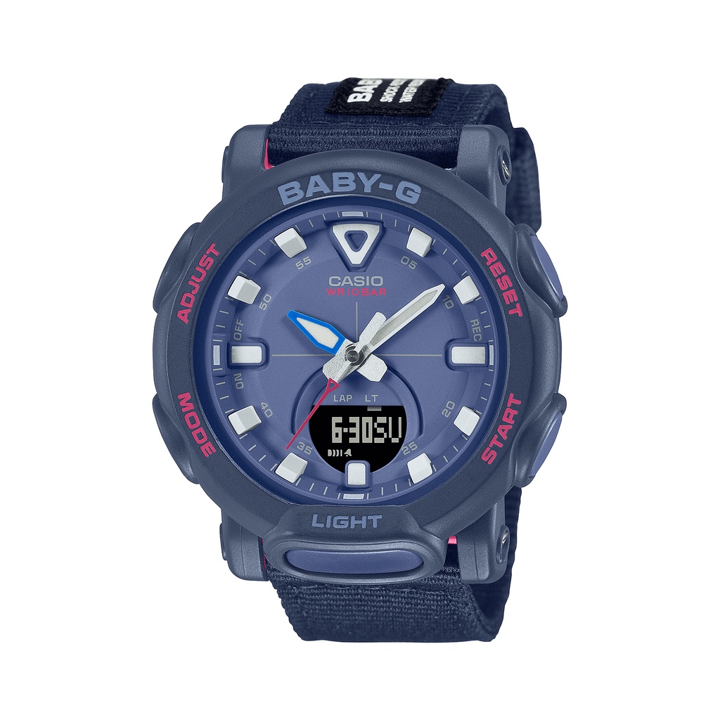 CASIO 卡西歐 (BGA-310C-2A) BABY-G【台灣原廠公司貨】帆布錶帶 運動防水電子錶