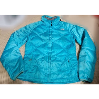 頂級鵝絨 北臉 北面 The North Face 女s號 水藍色 經典款 防潑水 保暖 係數550 鵝絨 羽絨外套