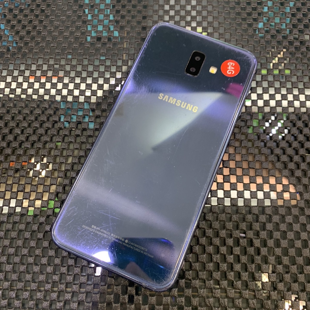 %【瑕疵品出清 】SAMSUNG J6+ 藍 4G 64G 6吋 三星 零件機 台中 板橋 實體店