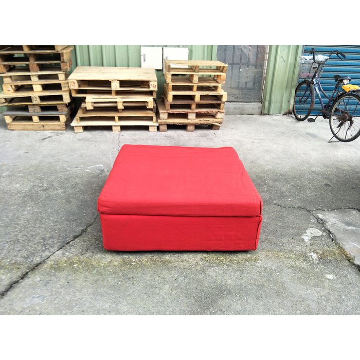 【安鑫】土城環保二手傢俱~紅色布沙發矮凳 靠腳椅 休閒椅 沙發椅 兒童椅~ 【A001】