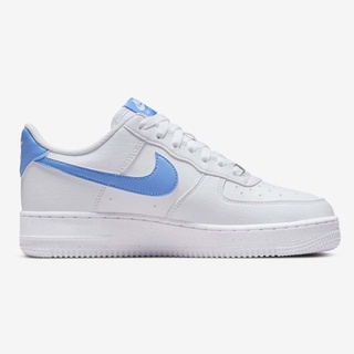 NIKE AIR FORCE 1 女鞋 寶寶藍 天空藍 AF1 銀鞋扣 鐵牌 低筒休閒鞋【DN1430-100】海外限定