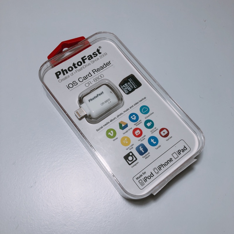 僅用一次 PhotoFast 蘋果microSD讀卡機 CR-8800(內含16G記憶卡) 原價1499 誠可小議